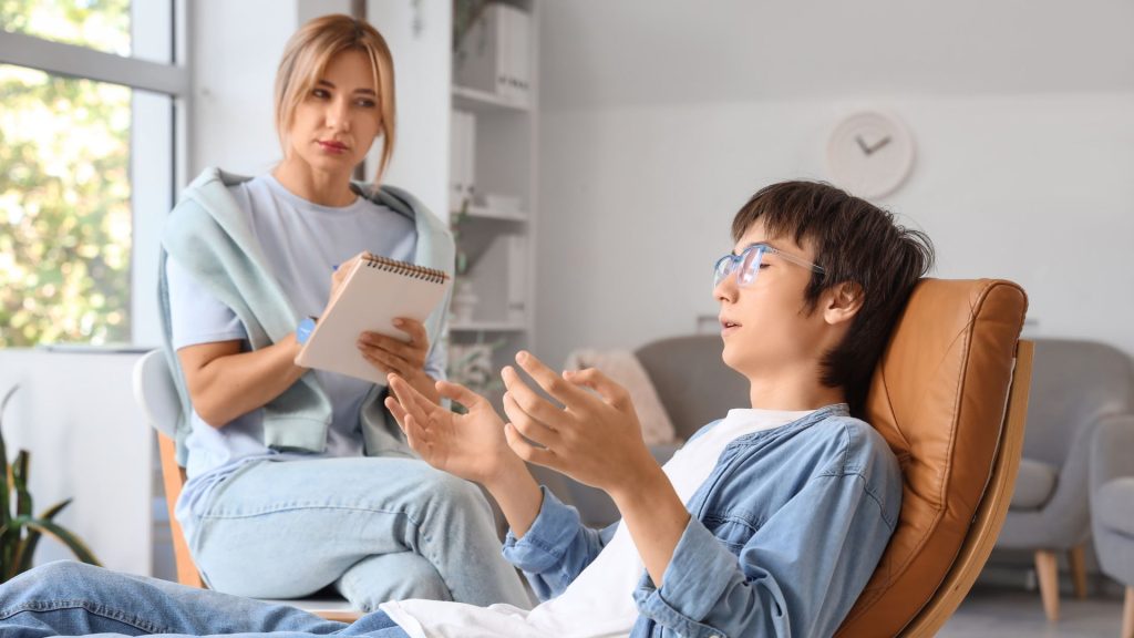 discussing substance abuse with a professional