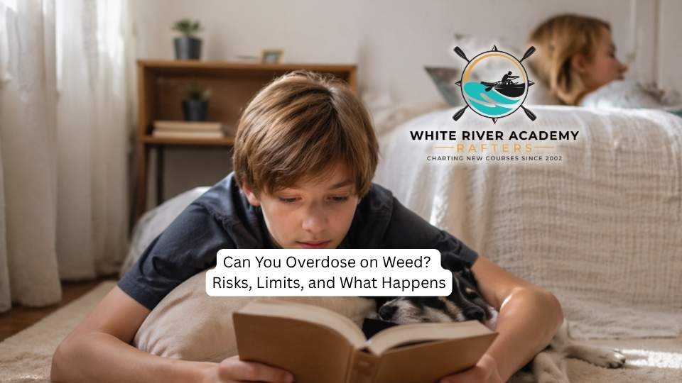 Can You Overdose on Weed Risks, Limits, and What Happens hero image of boy reading with dog.