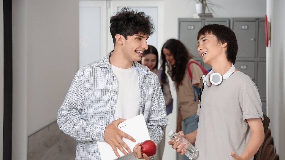 What Is Pure O OCD a teen boy with OCD talks to a classmate.